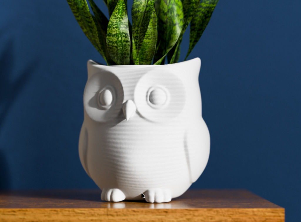 Standing Owl planter